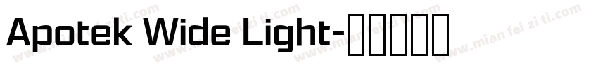 Apotek Wide Light字体转换